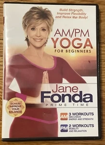 Jane Fonda: AM/PM Yoga For Beginners Build Strength Flexibility Relax Body DVD - Bild 1 von 3