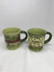S/2 Fleuron Isabella Romancing Provence Collections Mugs Read - Picture 1 of 6