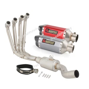 Exhaust System Front Pipe Aluminum Tips For QJMOTOR QJ800GS-G SRK800RR 2023 2024 - Foto 1 di 12