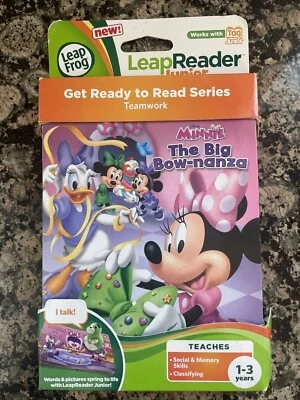 LeapFrog LeapReader Age 1-3 Book Disney Minnie ‘The Big Bow-nanza’ New - Image 1 of 2