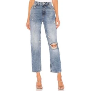 We The Free Free People Dakota Straight Leg Jeans Women 24 Distressed NWOT - Picture 1 of 6