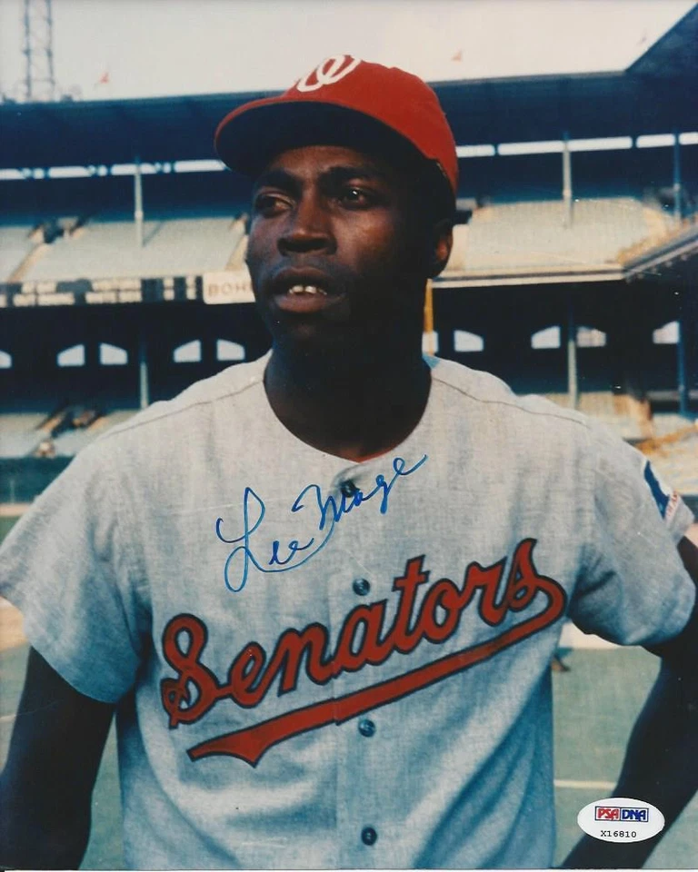Lee Maye Senators Signed Auto 8x10 Photo PSA/DNA Certified Autograph - Image 1 of 1
