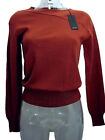 Jersey Pullover Frau Maska Italy Gr. 44 Wolle Rot Granate Original Neu