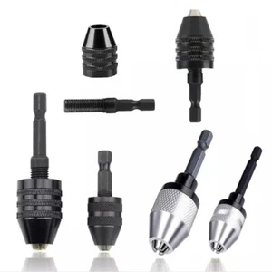 Keyless Drill Chuck Screwdriver Impact Driver Adaptor Hex Drill - Picture 1 of 14