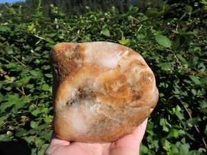 GOLD Sugar / Sard Agate, Chalcedony Rock Nodule 3lbs+ Uncut. Geode Crystal Caves - Picture 1 of 20