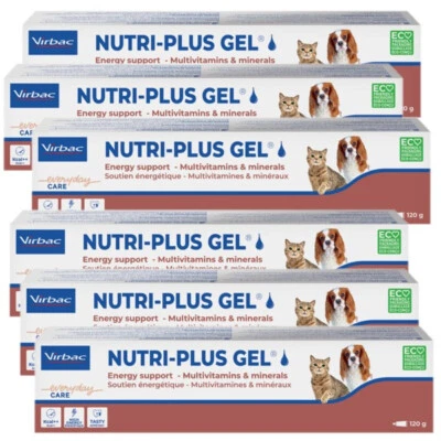 Nutri-plus Gel 6 x 120g zur Nahrungsergänzung, Rekonvaleszenz, Hund Katze virbac