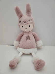  Rare Retired Jellycat Perky Bunny Hop Pink 13" Plush Stuffed Doll - Picture 1 of 6