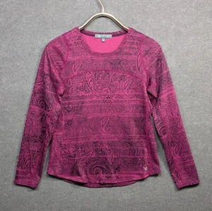 Title Nine Wool Blend Top Womens Medium Activewear Pullover Shirt Zip Pocket - Picture 1 of 12