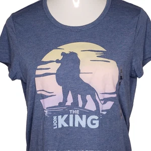 Disney The Lion King 2XL Juniors Short Sleeve T-Shirt Blue Mufasa New - Picture 1 of 5
