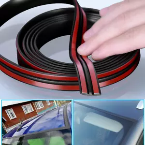 4M Car Windshield Trim Edge Molding Protector Guard Weather Rubber Seal Strip - Picture 1 of 15