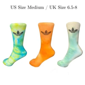 Adidas Hand Dyed Customised Crew Socks Giftset Unisex Medium / UK Size 6.5-8 - Picture 1 of 4