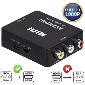 RCA to HDMI Converter Adapter AV 1080P For TV Audio Video Composite CVBS AV2HDMI - Picture 1 of 10