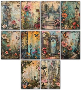 10 Assorted All Occasion Note Cards Blank Greeting Cards Envelopes Victorian - Picture 1 of 2