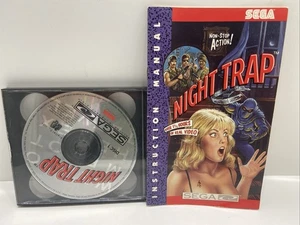 Night Trap (Sega CD, 1992) Discs Only Disc 1 & 2. & Manual Only WORKS/TESTED!! - Picture 1 of 12