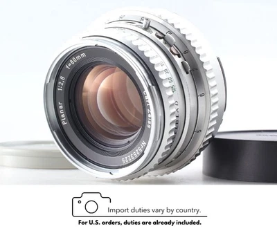 [MINT] Hasselblad Carl Zeiss Planar C 80mm f/2.8 Chrome Standard Lens From JAPAN - Image 1 of 4