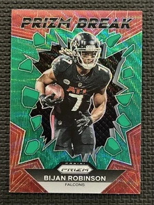 2023 Panini Prizm - Prizm Break Green Wave Prizm #PB-8 Bijan Robinson (RC) - Picture 1 of 2