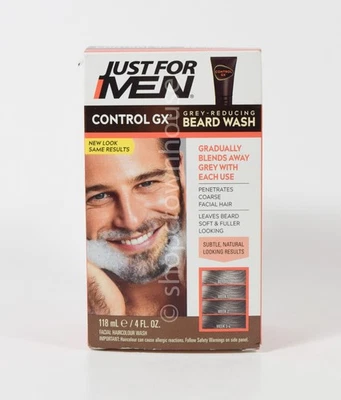 Just For Men Control GX Beard Grey Reducing Beard Wash 4 fl oz / 118 ml - Image 1 of 2