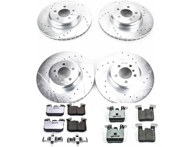 Front and Rear Brake Pad and Rotor Kit For 2015-2016 BMW 435i Gran Coupe SY919XT — 第 1/1 张图片
