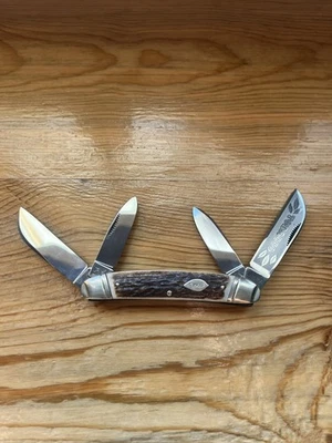 RARO 1ª Generación Bulldog Stag Congress 4 1/4 Pulgadas Cerrado 1985 ¡Casi Como Nuevo! Foto 1 de 4