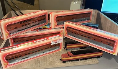 HO Scale SP Lot (7) PA-1 Locomotive + Dummy + Golden State Passsnger Car - Image 1 of 4