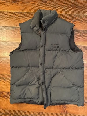 Mountain Hardwear Goose Down Full Zip Snap Button Puffer Vest Green Medium - Image 1 of 4