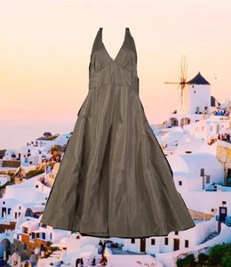 J. Crew Silk Halter Dress Chocolate Brown Petticoat Fit Flare NEW NWT* Size 8 - Picture 1 of 10