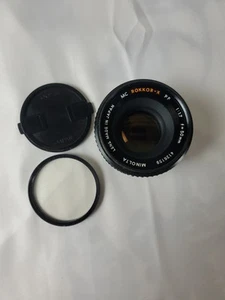 Minolta MC Rokkor-PF 50mm f/1.7 MF Standard Prime Lens Japan W Cap And UV Screen - Picture 1 of 5