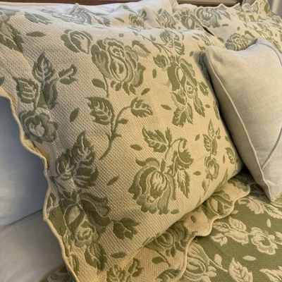 Almohada Matelasse Falsa Estándar Floral Salvia Vieira Francés País Henstan Foto 1 de 4