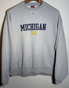 Felpa girocollo vintage Michigan Wolverines Nike Center Shoosh taglia XL - Foto 1 di 7