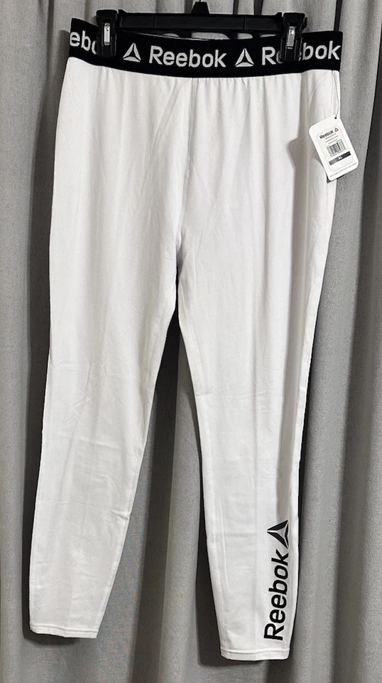 Reebok Men’s XL Compression Tights, Rash Guard, Moisture Wicking, White - Image 1 of 4