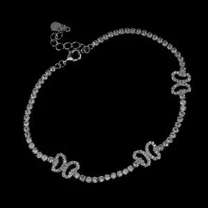 925 Sterling Silver Bracelet Round Simulated Cz 2mm Gemstone Jewelry 7.5 Inches - Picture 1 of 13