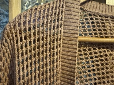 Seed camel cotton cardigan/ coverall one size  - image 1 of 2