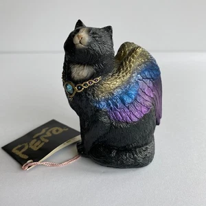 Windstone Editions Black FLAP CAT M. Pena Wings & Swarovski Jewel 1988 Design - Bild 1 von 9