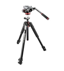Manfrotto MT055XPRO3 3-teiliges Aluminiumstativ mit MVH502AH Fluid Videokopf - Bild 1 von 9