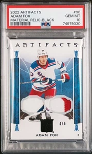 2022-23 UPPER DECK ARTIFACTS ADAM FOX 4/5 PSA 10 - Picture 1 of 2