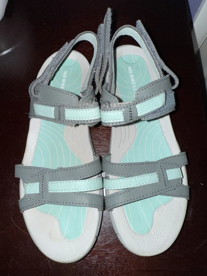 Sandalias de rendimiento Merrell Sedona azul surf aguamarina gris azulado para mujer talla 8 Foto 1 de 4