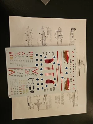 Calcomanías militares súper escala 72-344 AF israelí Spitfire MkVIII, DH-89A Rapide S3J Foto 1 de 4