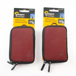 Lowepro Sausalito 20 Dark Red Compact Camera Case - 4.6" x 1.3" x 4.9" Lot of 2 - Picture 1 of 6