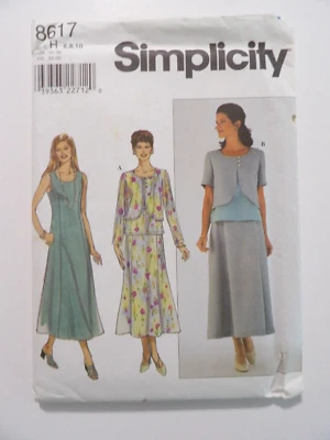 Simplicity 8617 Misses Sizes 6-8-10 Uncut Dress & Top Blouse Sewing Pattern FF - Image 1 of 3