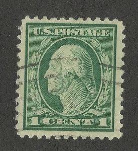 US 498 @ (1917) 1c Used, VF/XF Washington with Stripe - Picture 1 of 1