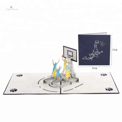 Paper Spiritz Sport Pop Up Basketball Player Birthday Gift Greeting Card - Image 1 of 4