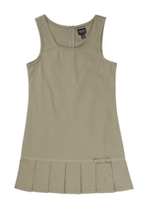 French Toast Uniform Girls' Pleated Hem Jumper Dress With Ribbon Size 3T - Picture 1 of 6