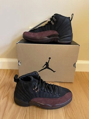 Nike Air Jordan x A Ma Maniere XII 12 Retro Negro/Borgoña DV6989-001 M6.5/W8 Foto 1 de 4