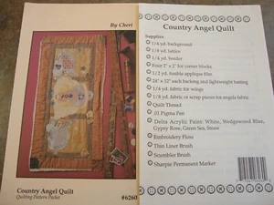 COUNTRY ANGEL QUILT WALL HANGING #6260 PATTERN APPLIQUE by Cheri - Picture 1 of 1