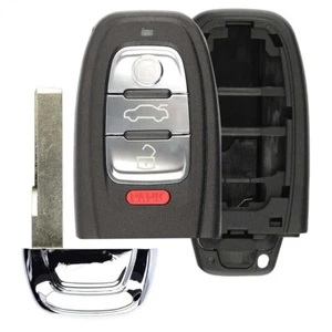 REMOTE SMART KEY FOB SHELL INSERT CHROME CASE REPLACEMENT FOR AUDI IYZFBSB802 - Picture 1 of 1