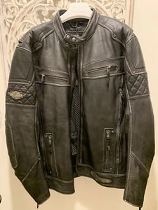 Herren Harley Davidson Tifton Ziegenleder 2XL Leder Reitjacke 97138-17VM - Bild 1 von 11