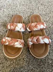 Sandalias Korks Pilar con correa trenzada para mujer 7M sin cordones naranja (S20) - Imagen 1 de 4