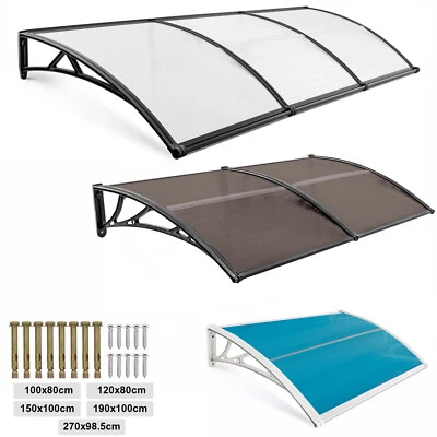 Door Canopy Awning Shelter Front Back Outdoor Porch Patio Window Roof Rain Cover - Image 1 of 4