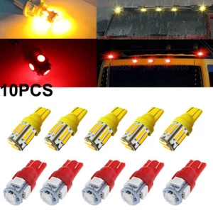 10X Cab Roof Running Marker Light Amber Red T10 LED Bulb for 03-2009 Hummer H2 - Picture 1 of 10