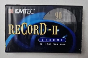 CASSETTE EMTEC C-90 RECORD-II CHROME SEALED - Imagen 1 de 6